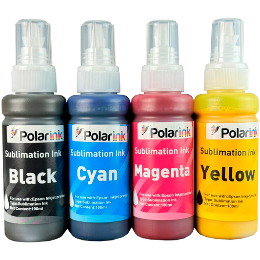 Kit 4 Botellas de Tinta para Sublimar Universal 100ml c/u Sublimación