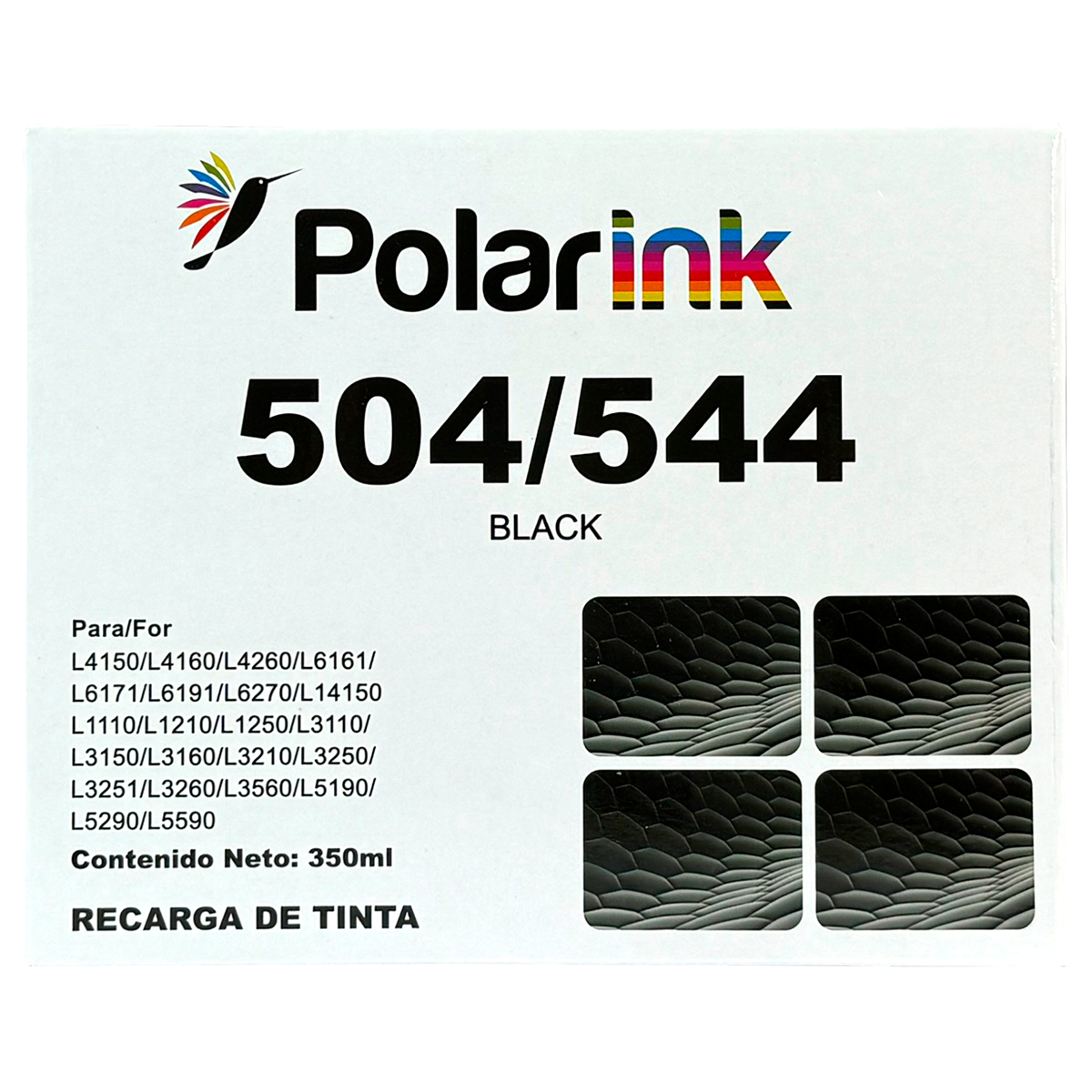 Kit 5 Botellas de Tinta Compatible con 544 de Epson 70ml c/u