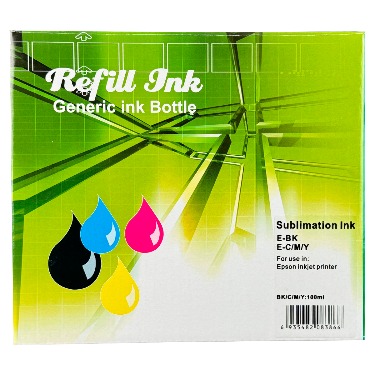Kit 4 Botellas de Tinta para Sublimar Universal 100ml c/u Sublimación