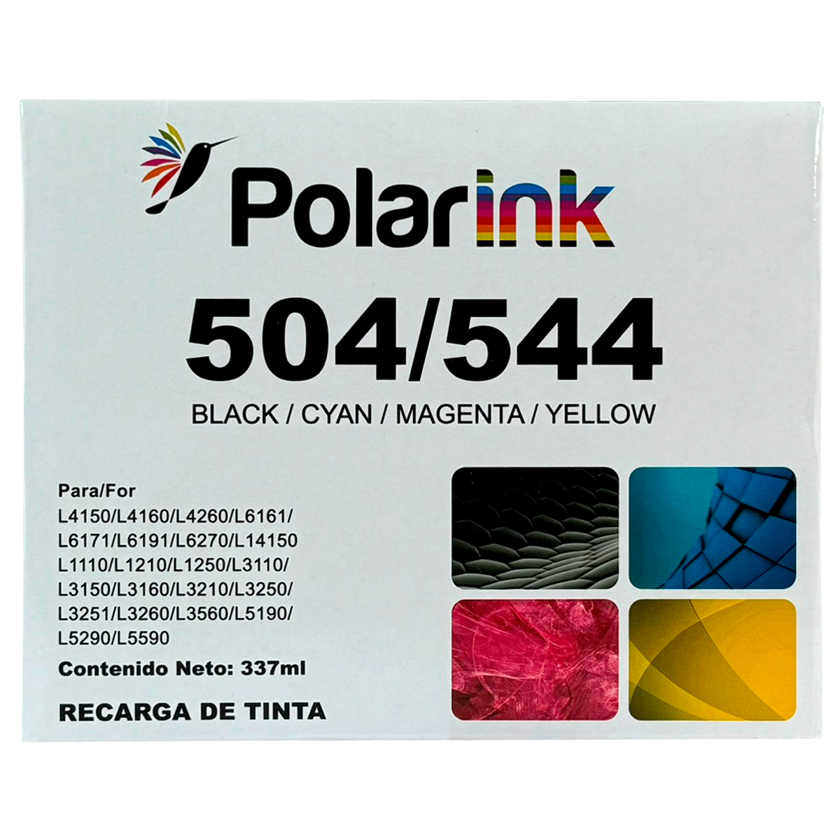 Kit 4 Botellas de Tinta Compatible con 504 de Epson 127ml