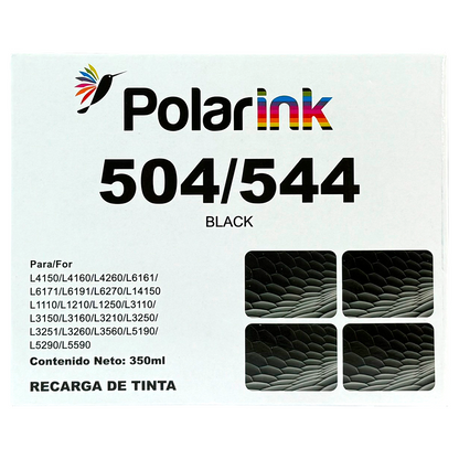 Kit 5 Botellas de Tinta Compatible con 544 de Epson 70ml c/u