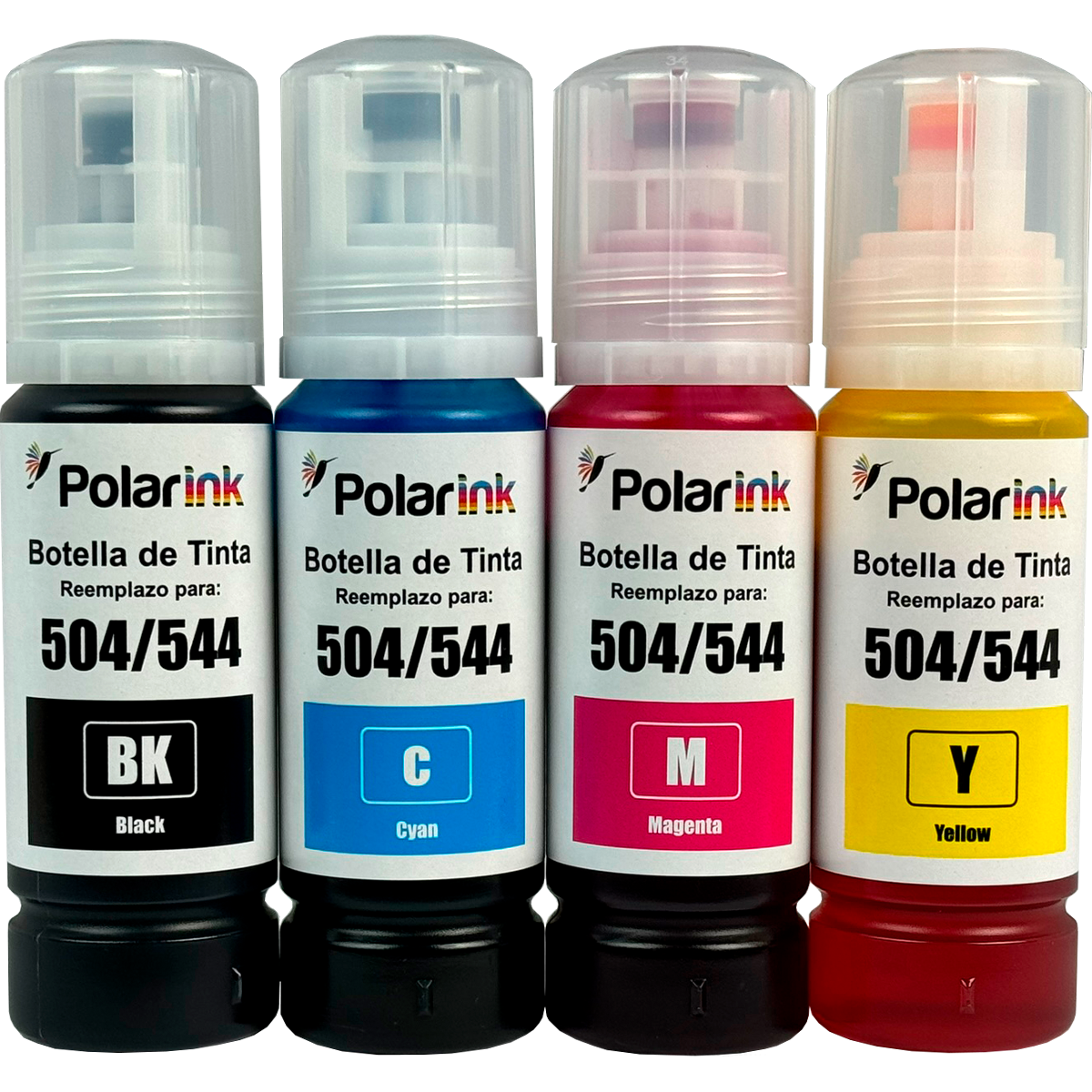 Kit 4 Botellas de Tinta Compatible con 544 de Epson 70ml c/u